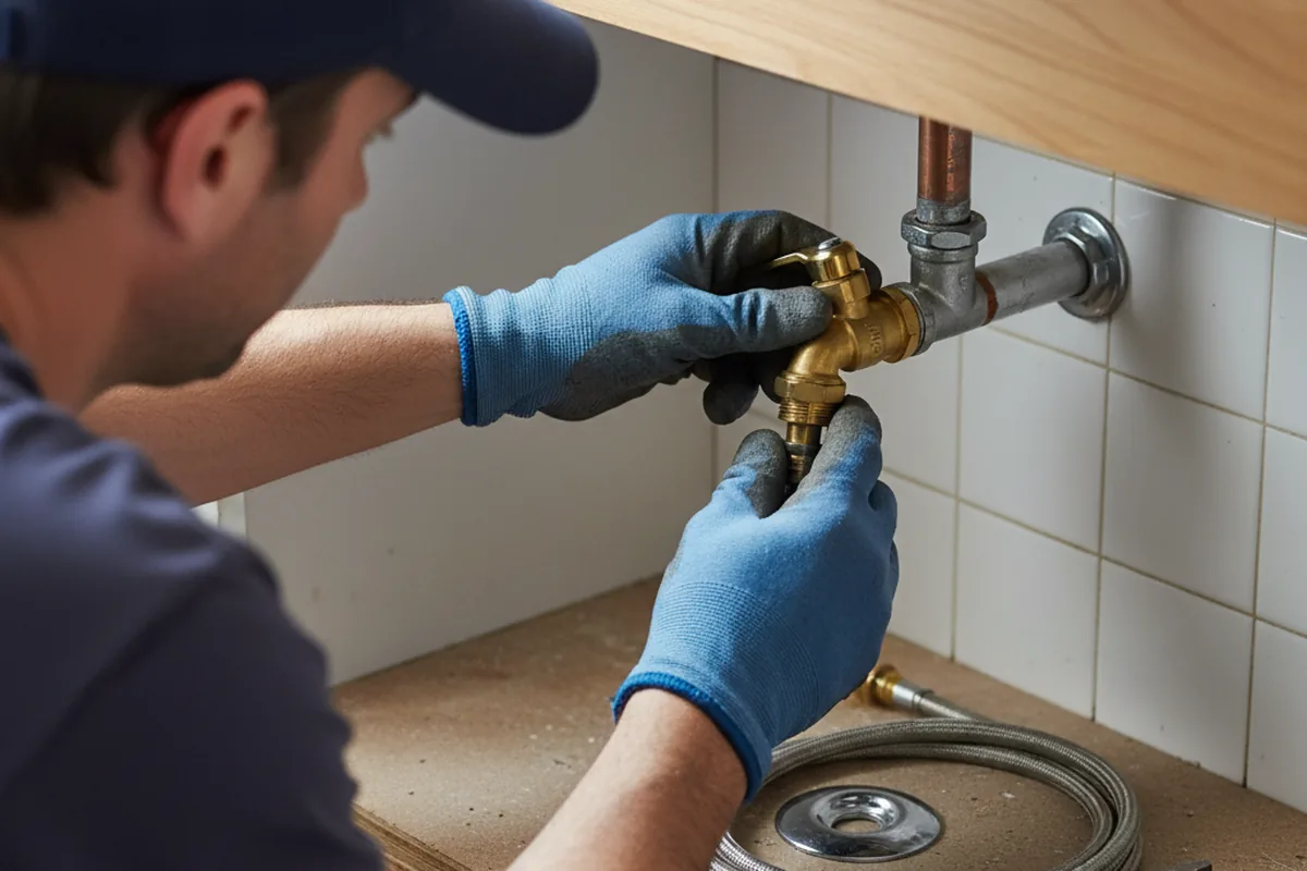 Shutoff valve and fitting work during Emergency Plumbing in Lonsdale